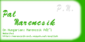 pal marencsik business card